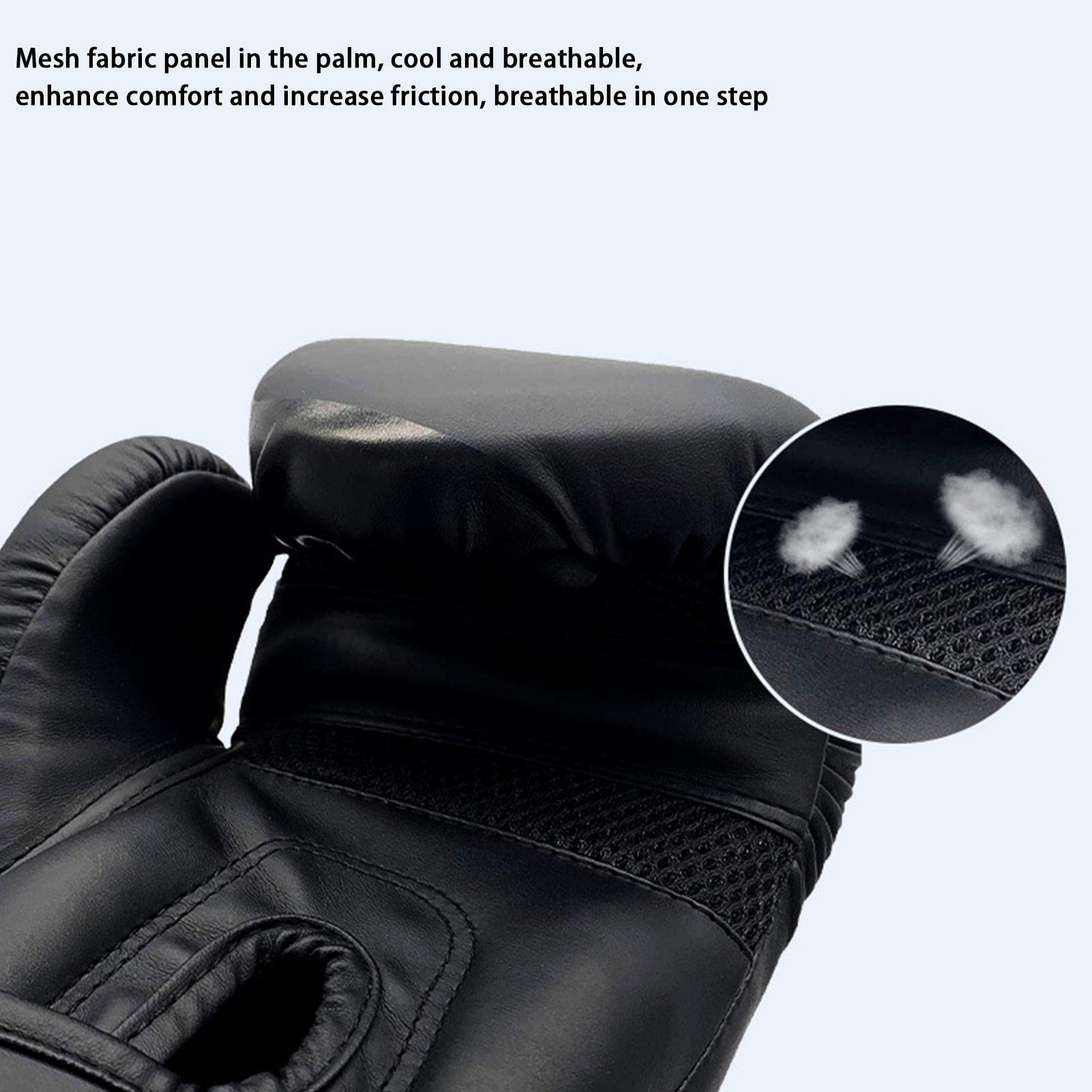 Guantoni da boxe e kickboxing con supporto lungo per il polso per sacco da boxe pesante e allenamento di boxe con palmo ventilato e cuscinetti multistrato MMA palestra fitness uomo donna