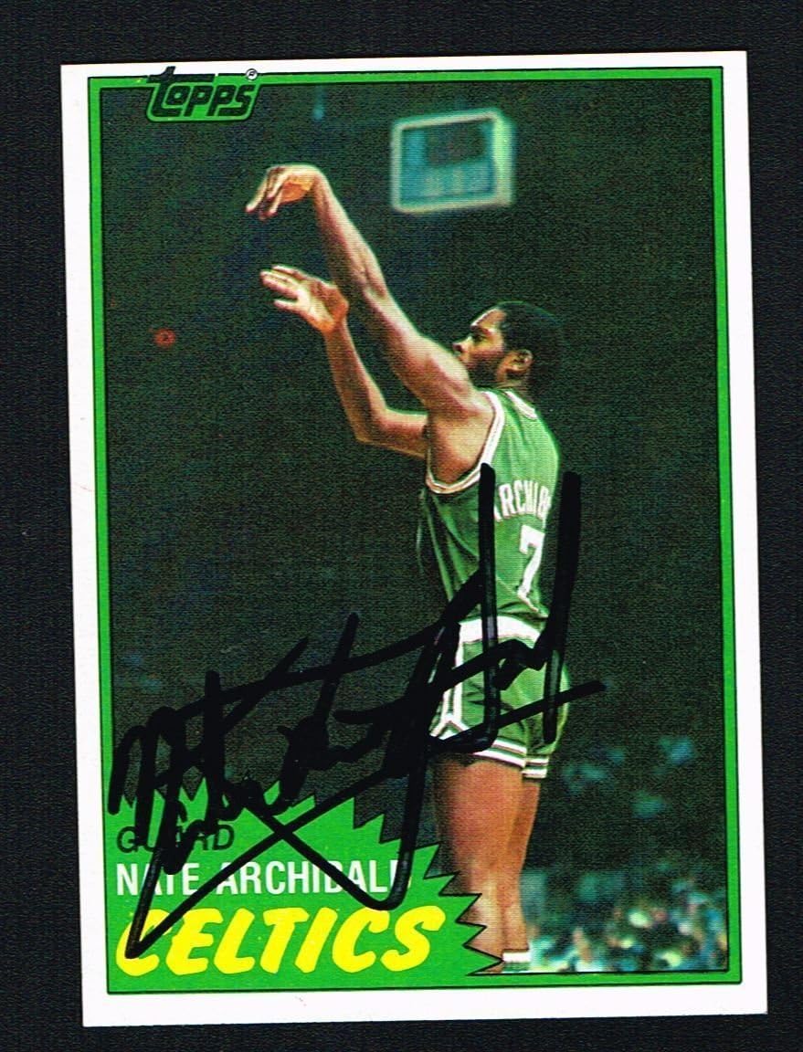 Nate Archibald 3 signed autograph auto 198182 Topps Basketball