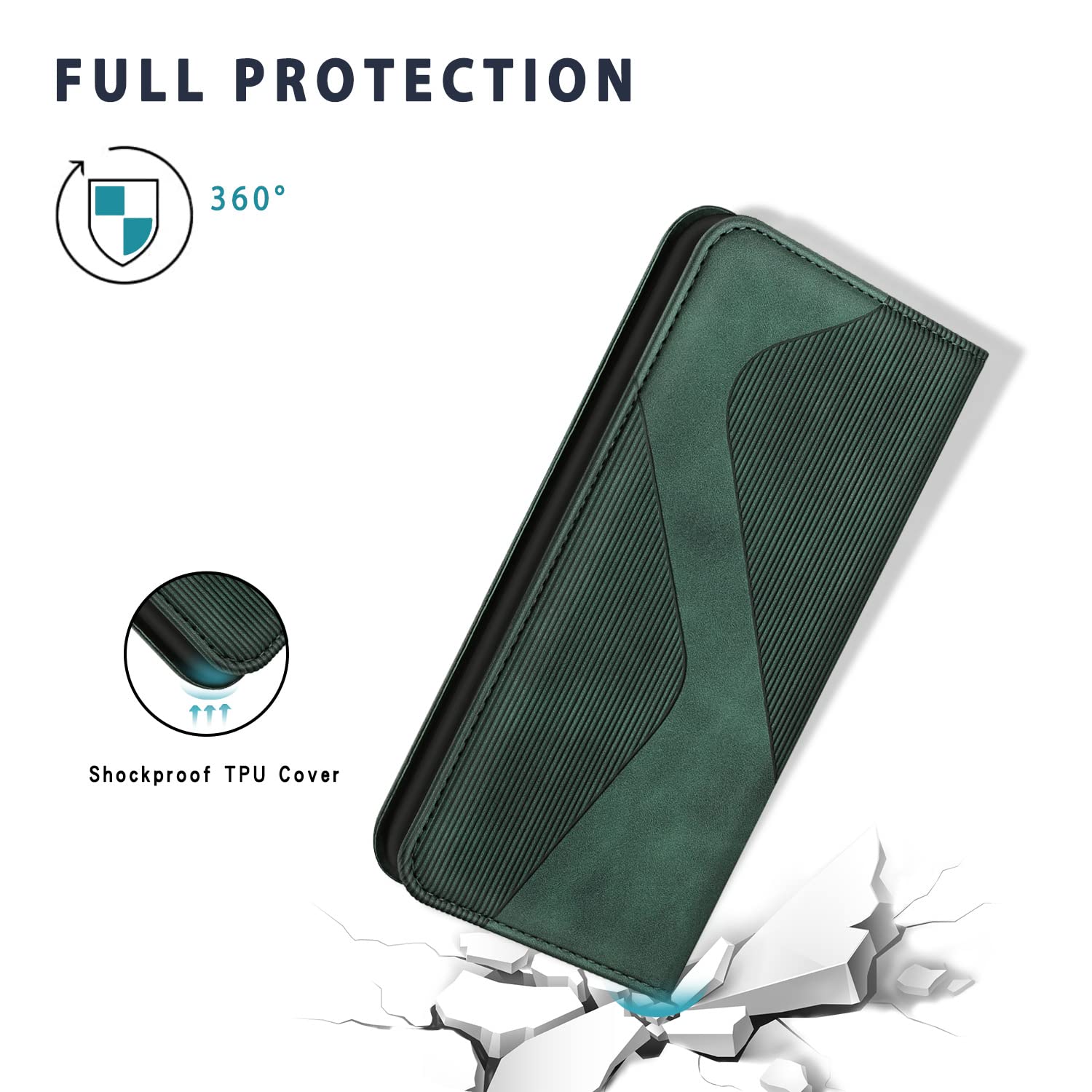 TOMYOU Cover Portafoglio Per Huawei P10 Lite - Custodia Flip In PU Con Slot Per Carte E Supporto - Antiurto