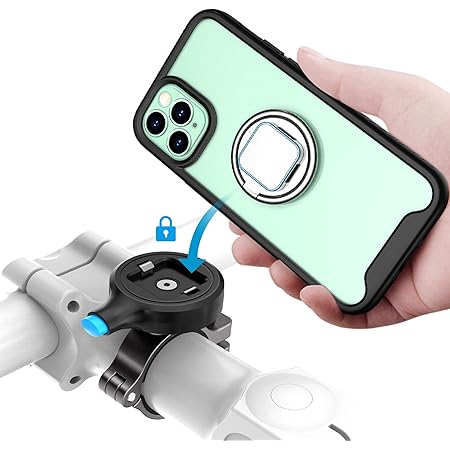 Amazon Sportlink 自転車 スマホ ホルダー 自転車 携帯 ホルダー Iphone 12 12 Pro ケース 付き 自転車 携帯 強力固定 スタンド 耐衝撃 落下防止 取り付け簡単 軽便 片手操作 優れた耐久性 360 保護 Iphone 12 12 Pro 6 1インチ 専用