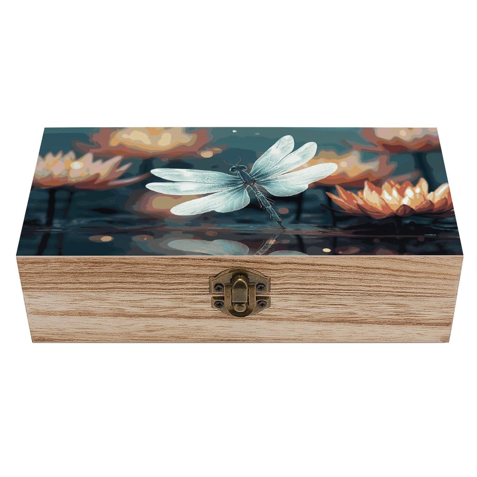 Boîte en bois libellule de haute qualité pour la protection de vos objets artisanaux