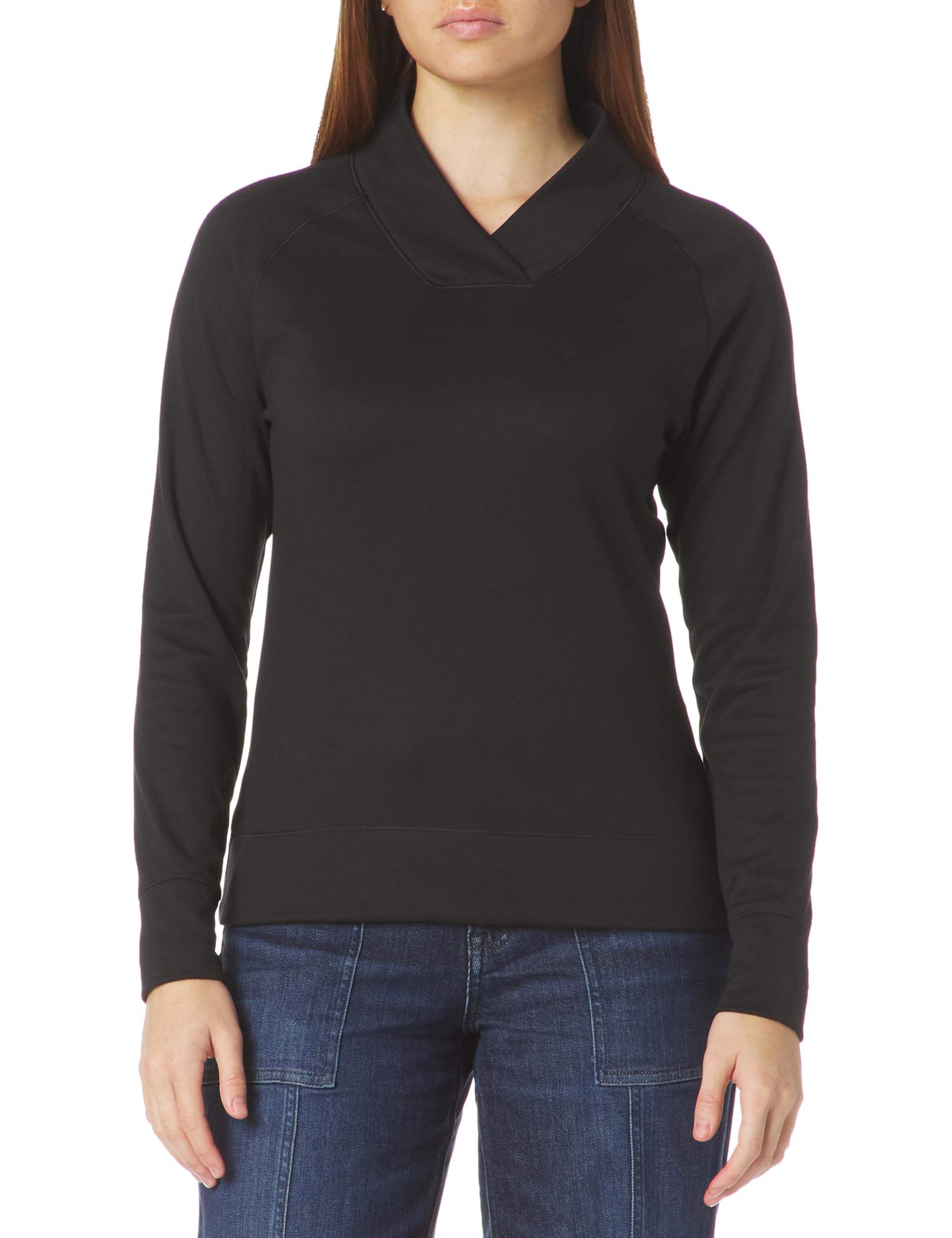 adidas Women's Ultimate365 Cold.rdy Crossover Mock Tee, Black, L