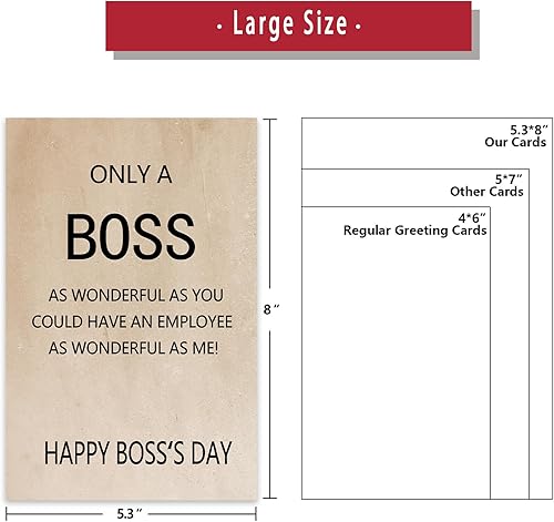 Miniatura 2 de Ziwenhu Tarjeta de regalo para el jefe, maravillosa tarjeta para jefe gerente, tarjeta del día nacional del jefe de empleado, decoraciones del día