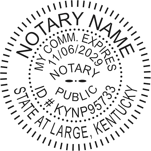 Miniatura 2 de Kentucky Notary Seal Embosser and Stamp Bundle | Sello de notario rosa y sello rectangular de concientización sobre el cáncer de mama