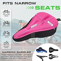 Vista 2 de Zacro Cojín de asiento de bicicleta, funda acolchada de gel para asiento de bicicleta para hombres y mujeres, cómodo, asiento de bicicleta