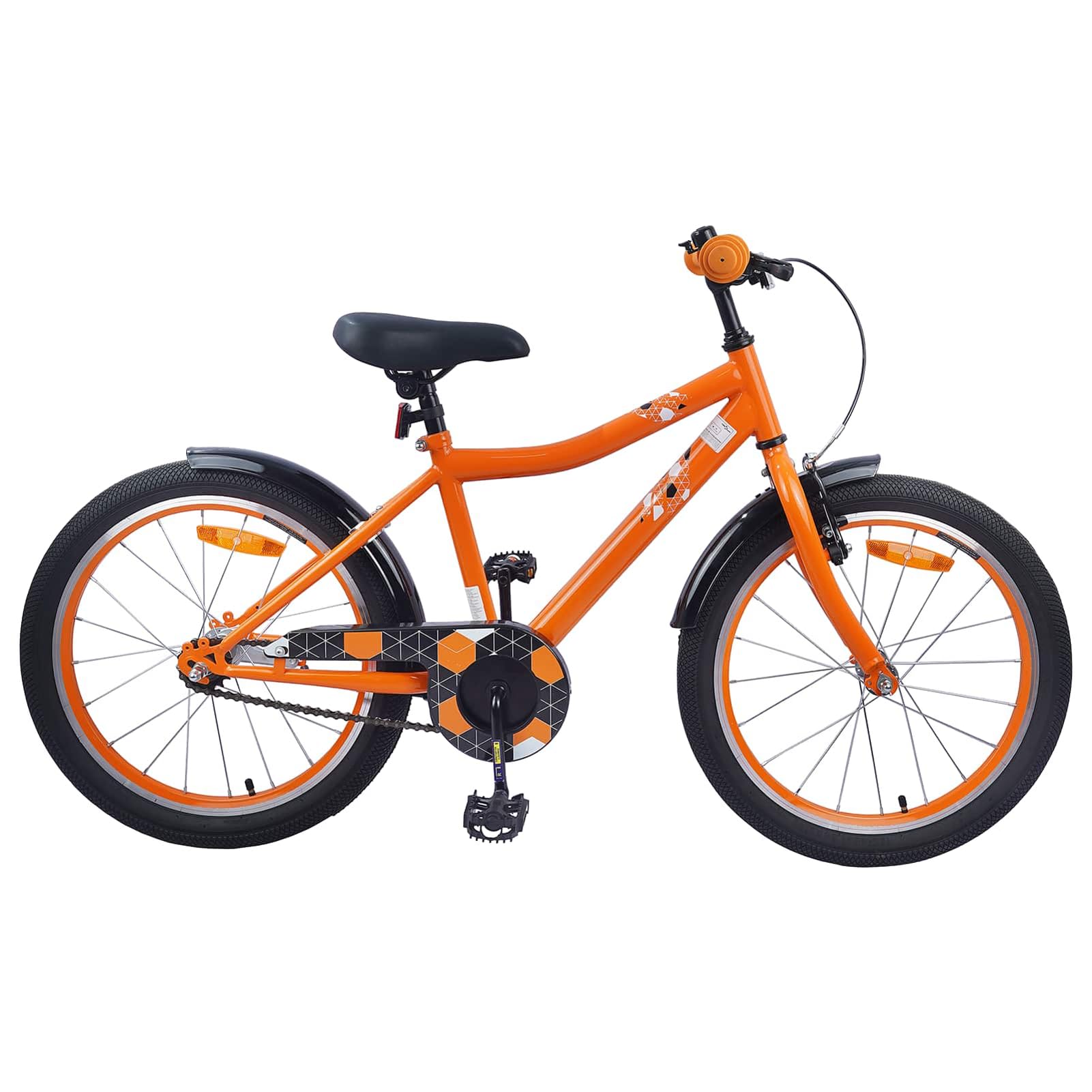 Gecheer Kinderfahrrad 18 Zoll für 5-7 Jahre alt Orange, Jungen Mädchen Fahrrad für Straße Waldwege und Familienausflüge42009520 Sport & Freizeit
