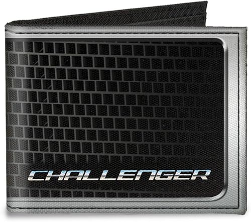 Buckle-Down Billetera plegable de lona Challenger negrarejilla