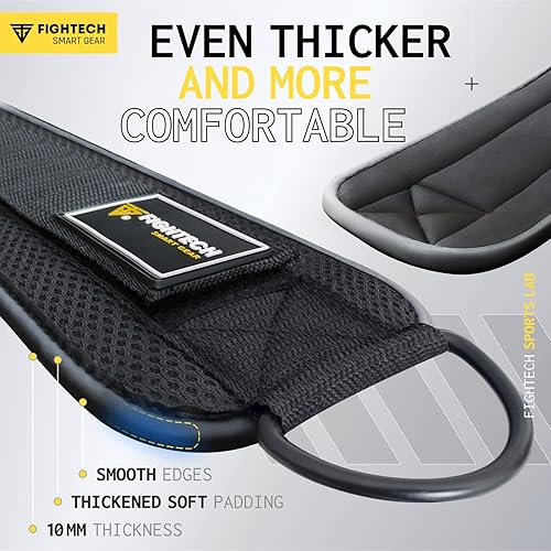 Miniatura 23 de FIGHTECH Ankle Straps Cable Machine Attachment for Gym - Cable Kickback Ankle Straps - Padded Ankle Cuffs for Glute Kickbacks and Leg Workouts