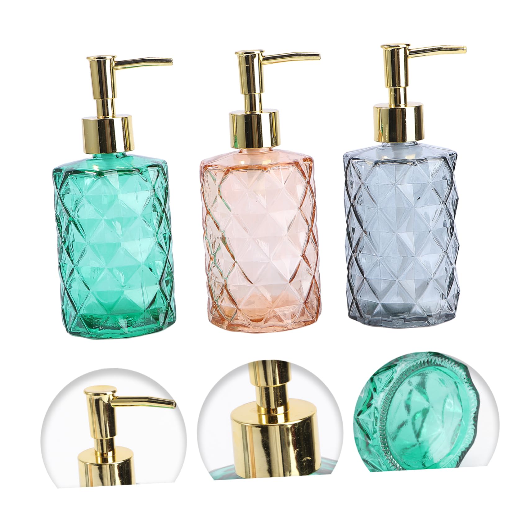 3piezas Botellas De Presión para Champú y Loción Recipientes De Reutilizables Viajes y Uso Doméstico