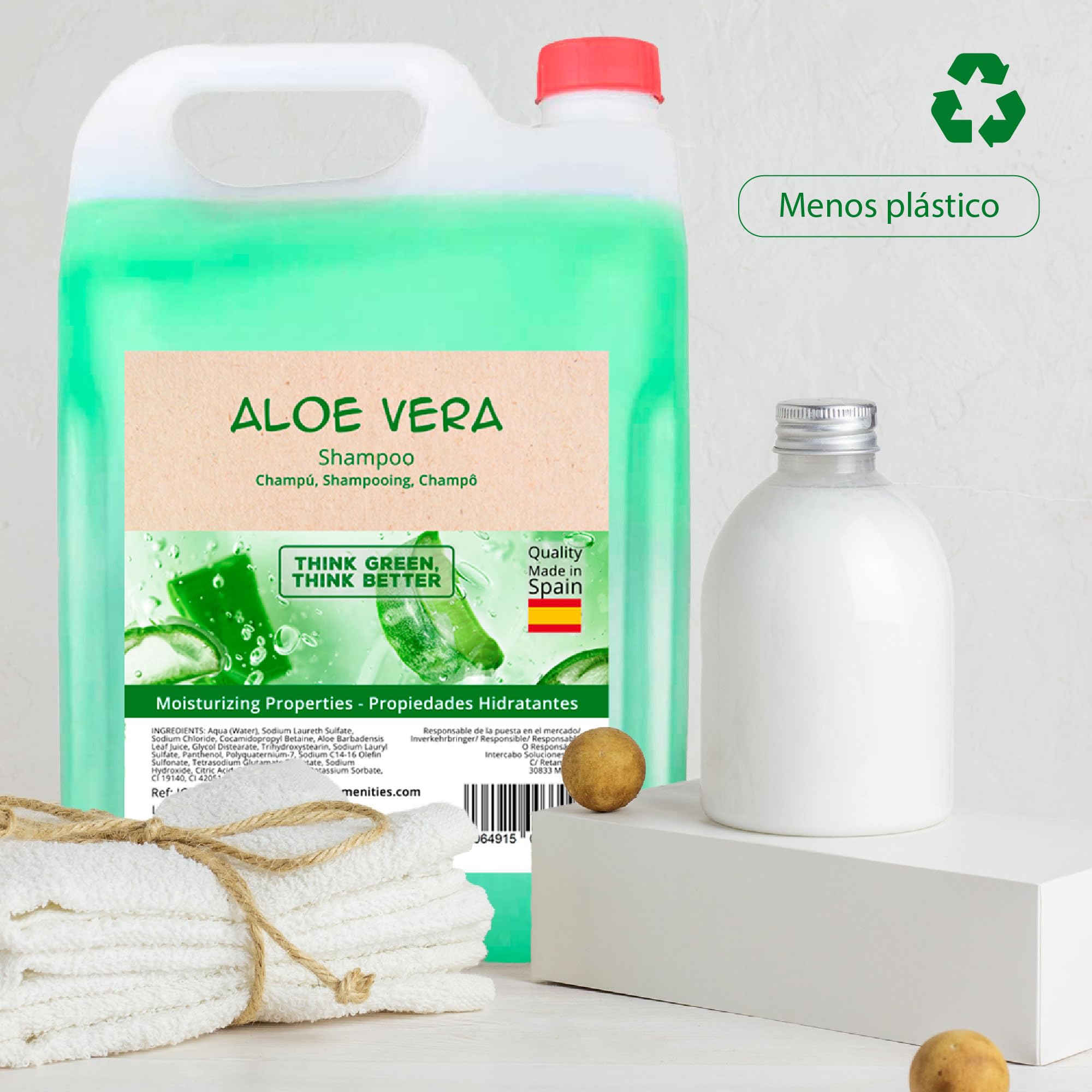 Intercabo Shampoo Aloe Vera 5L Kanister  pflegendes Flssigshampoo mit Aloe  Vera  Nachfllkanister fr Spender  Shampoo fr Hotels,  Pflegeeinrichtungen, Fitnessstudios und ffentliche Duschrume : Amazon.de:  Kosmetik