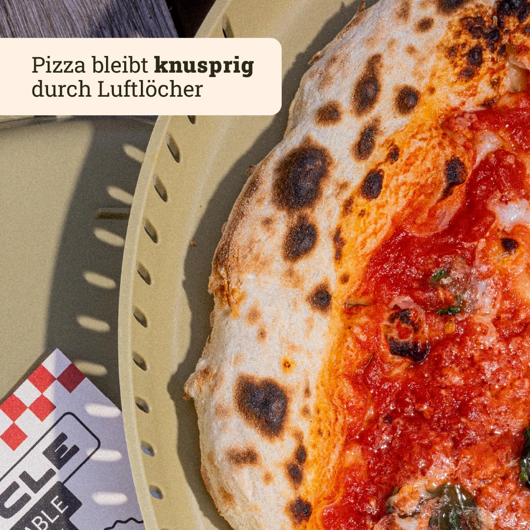 Mehrweg Pizzabox Original | Wiederverwendbare Pizza-Aufbewahrungsbox mit Deckel, stapelbar & nachhaltig - für Pizza bis 33 cm (Dough)
