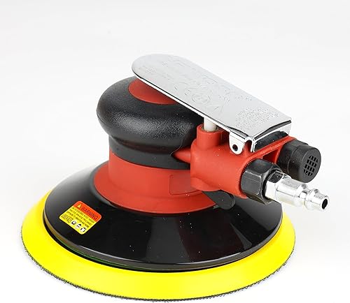 Miniatura 6 de Lijadora orbital aleatoria neumática de 6 pulgadas por UPWOOD, lijadora neumática de palma de alta resistencia con 10 papeles de lija, herramienta