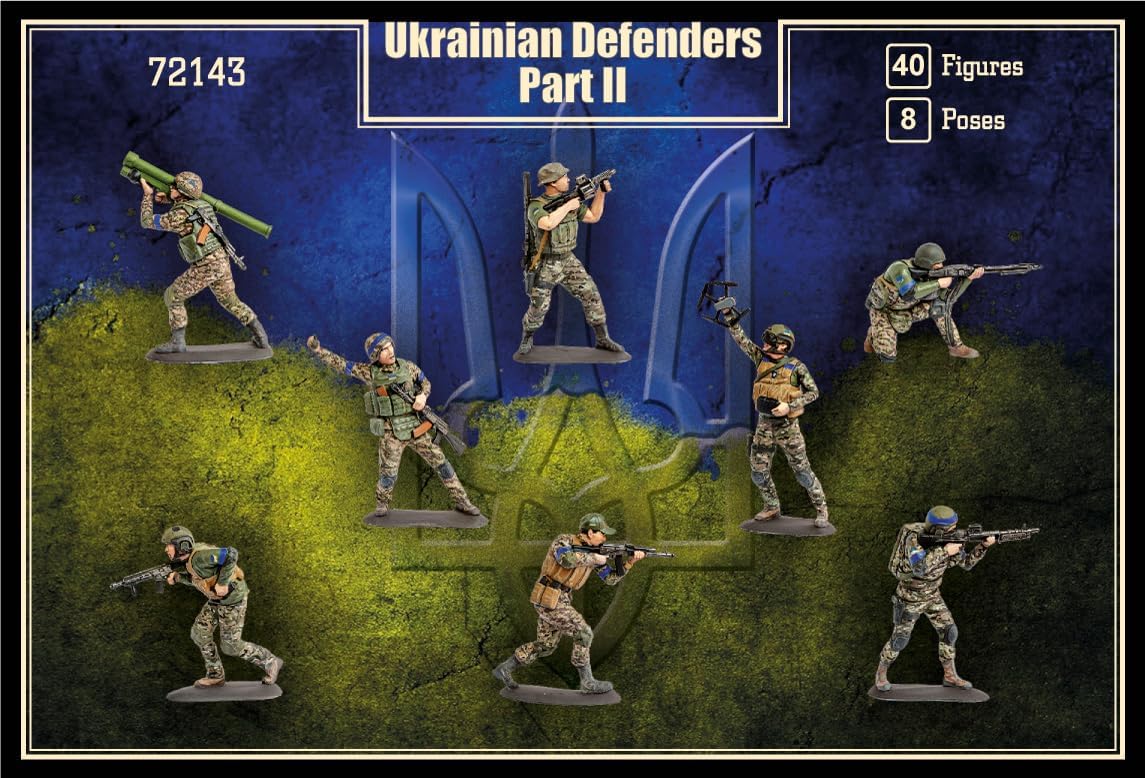 Mars Figures Ukrainian Defenders 1/72 Scale Plastic Model Kit, 40 Pieces, Adult, Unpainted, Unassembled, New in Box