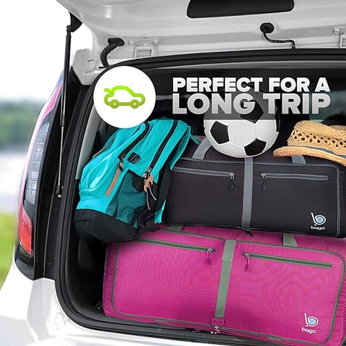 Miniatura 4 de Bago Bolsa de viaje para hombre y mujer, ligera, plegable, bolsa de lona para equipaje de 15.85 gal, 21.13 gal, y 26.42 gal (60 L, 80 L y 100 L)