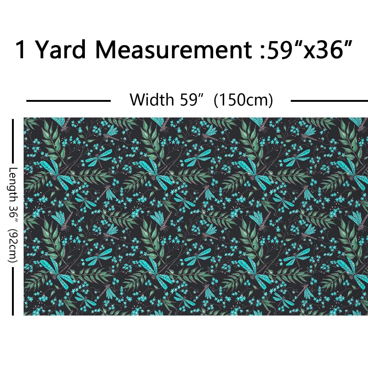 Dragonfly Upholstery Fabric, Chic Floral Branch by The Yard for Garden and DIY Projects, Outdoor Fabric - Image 2