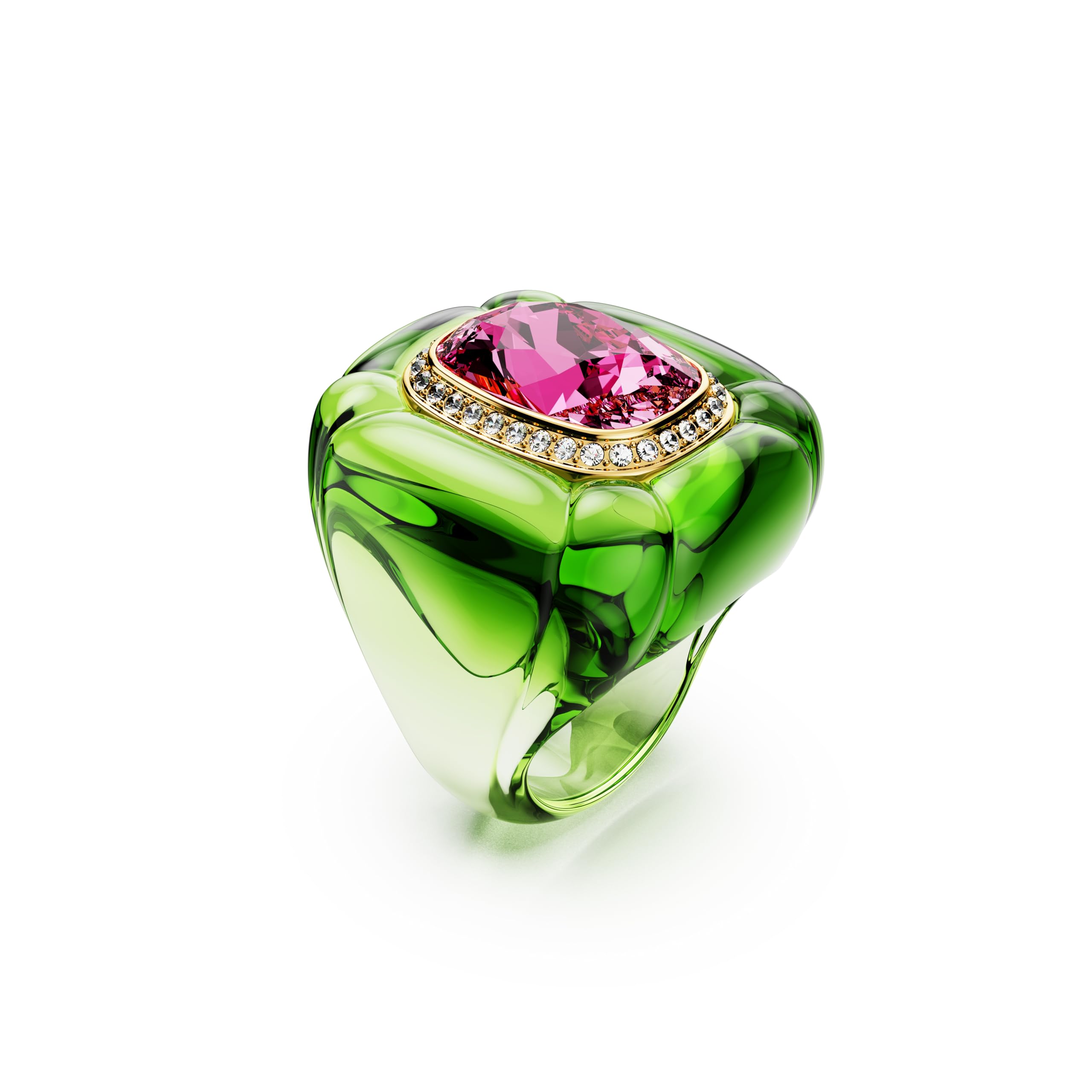 Swarovski Dulcis Colección anillo cocktail, talla cojín, pavé, multicolor