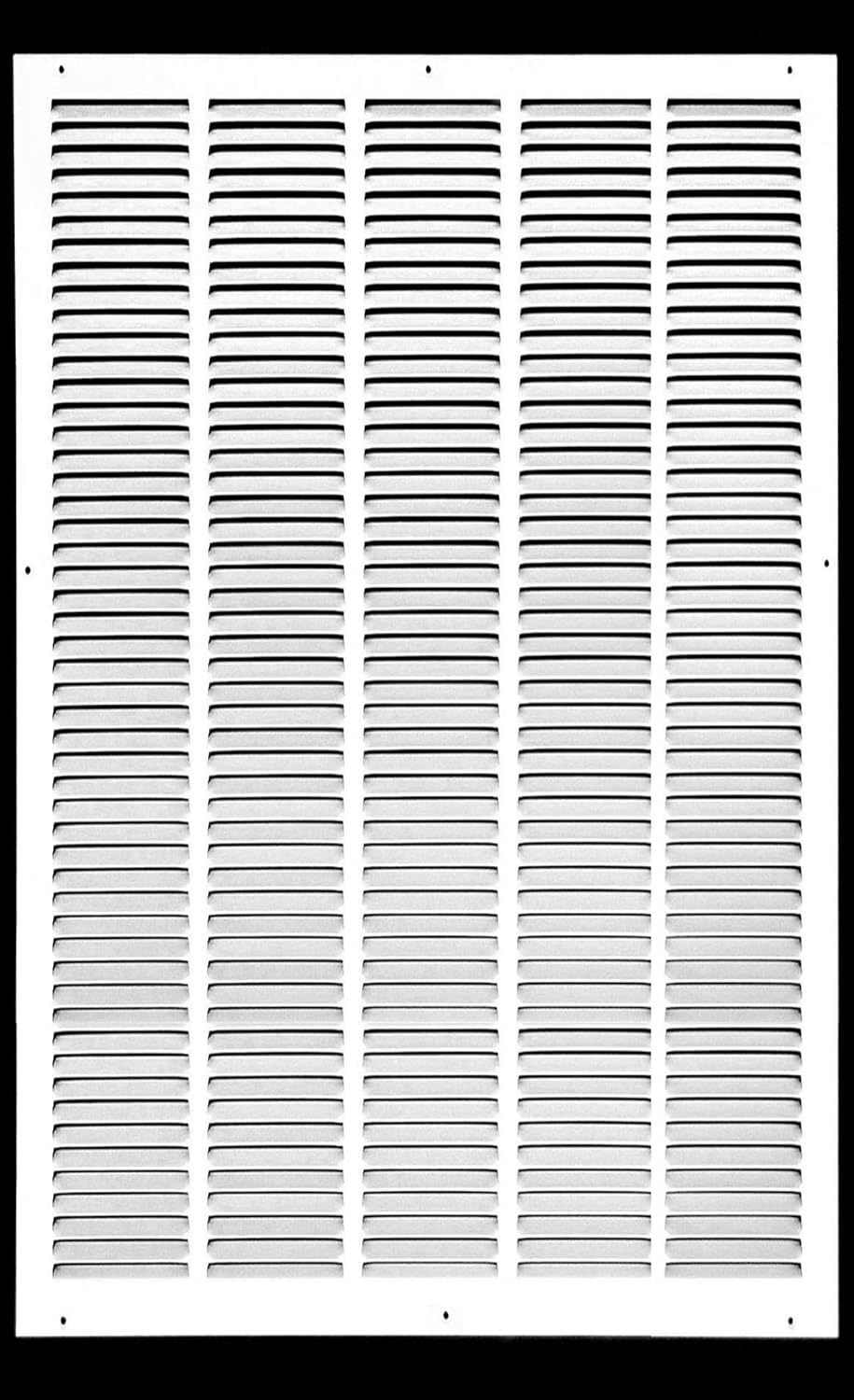HVAC Premium 24'' x 34'' [Duct Opening] Flat Stamped Steel Return Air Grille - Sidewall and Ceiling - HVAC Vent Duct Cover - White [Outer Dimensions: 25.75''w X 35.75''h]