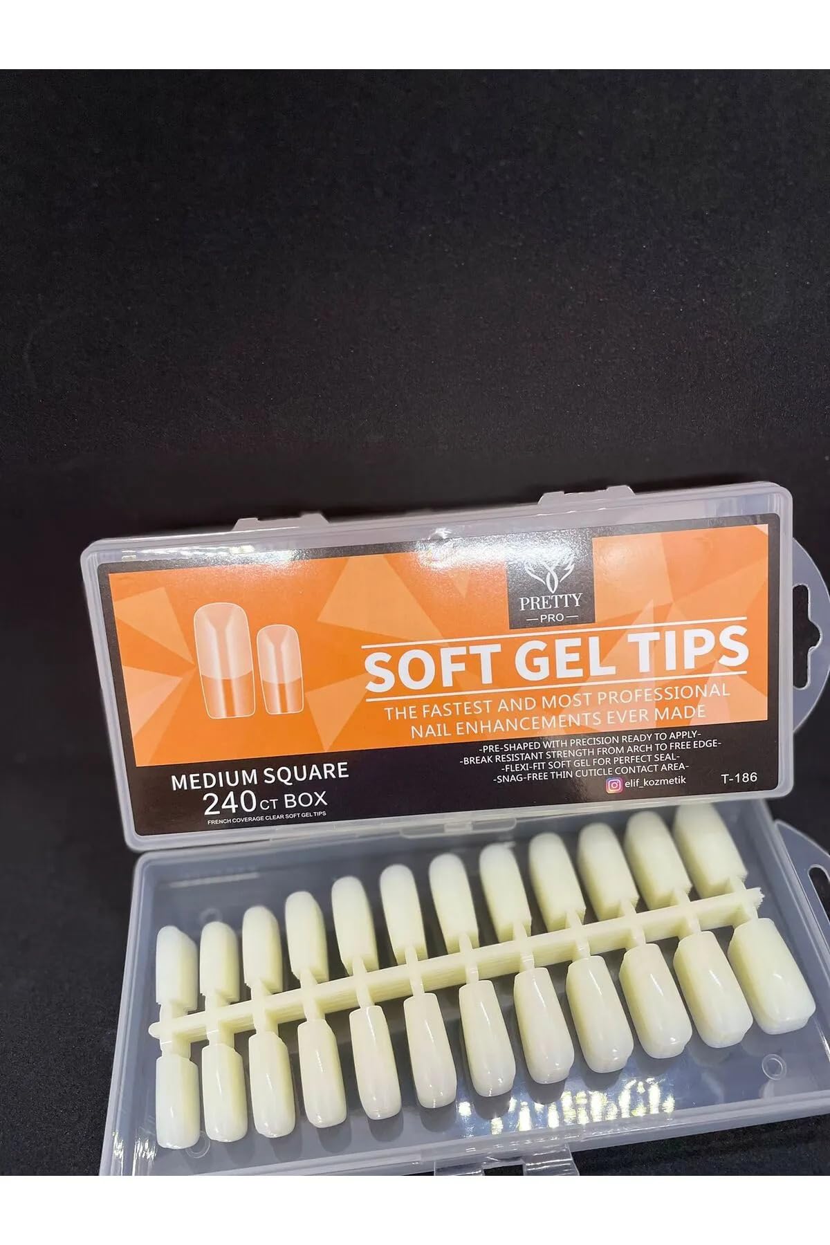 Fontenay 240'Lı Soft Jel Tips & Yeni Nesil Kullanımı Kolay Yumuşak Jel Tips T-186 Şeffaf