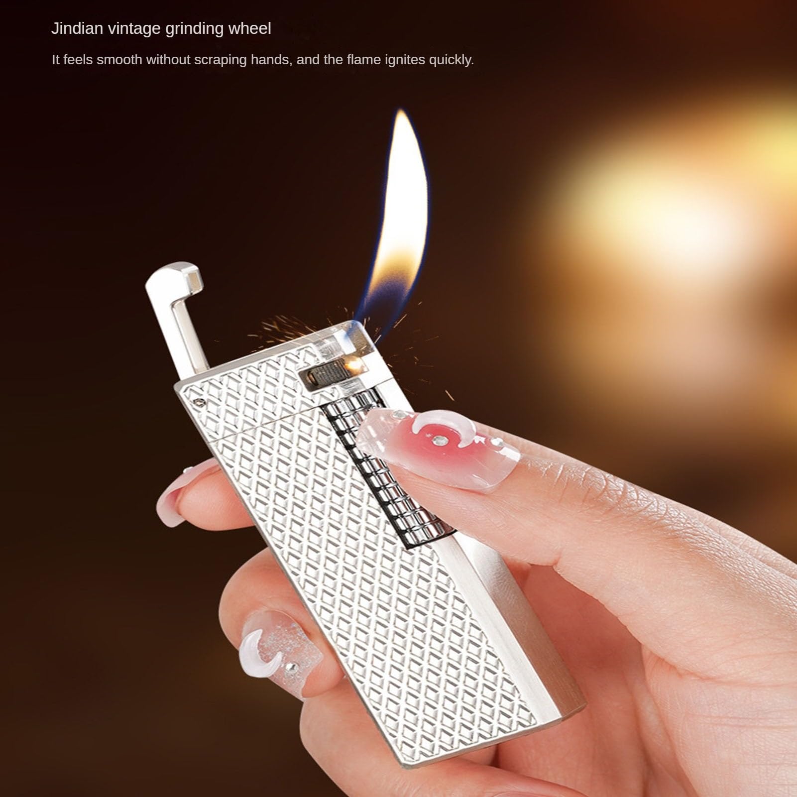 Amazon.co.jp: ライター、男性用ライター、古いライター、斜め火炎