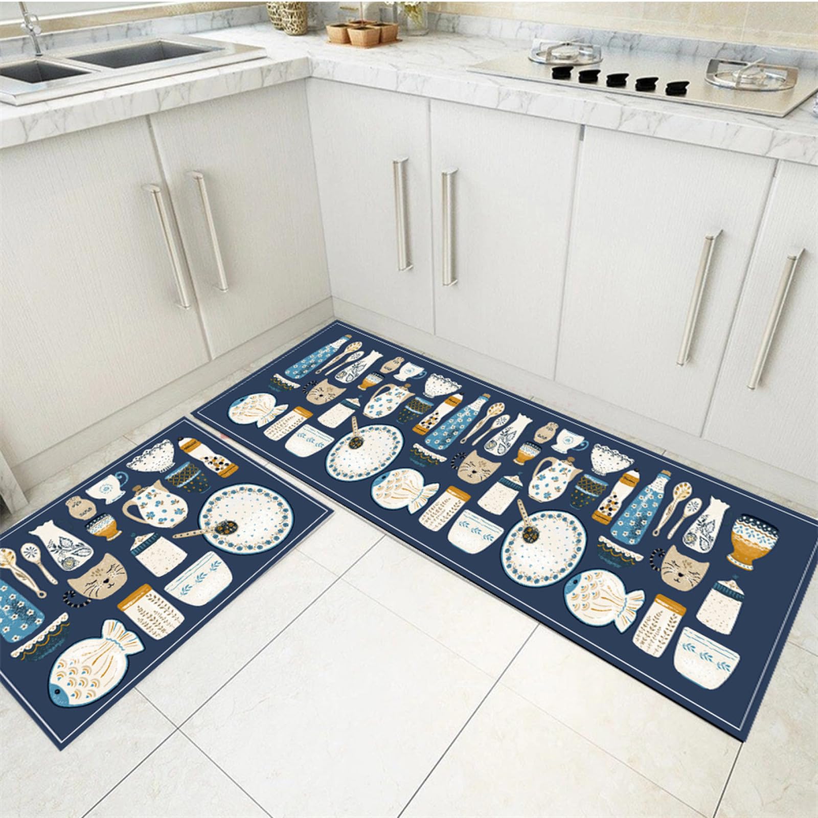 Tapis de cuisine lavable super absorbant et antidérapant devant évier