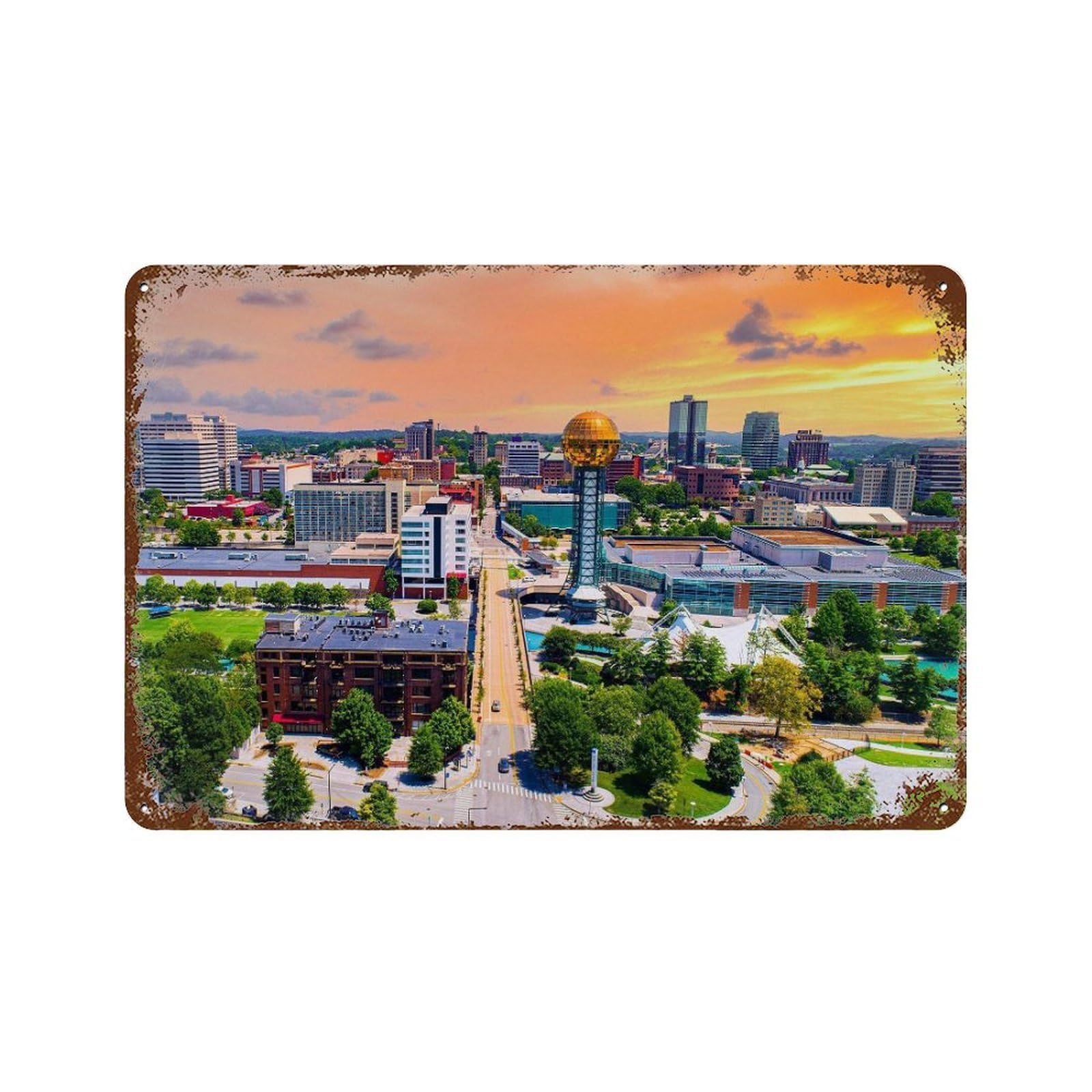 xiaoxiaoshen Real Photo Knoxville Decor Wall Decor Art Metal Tin Poster Modern Home Decor Art Home Bar Shop Decorations Vintage Sign 20x30cm