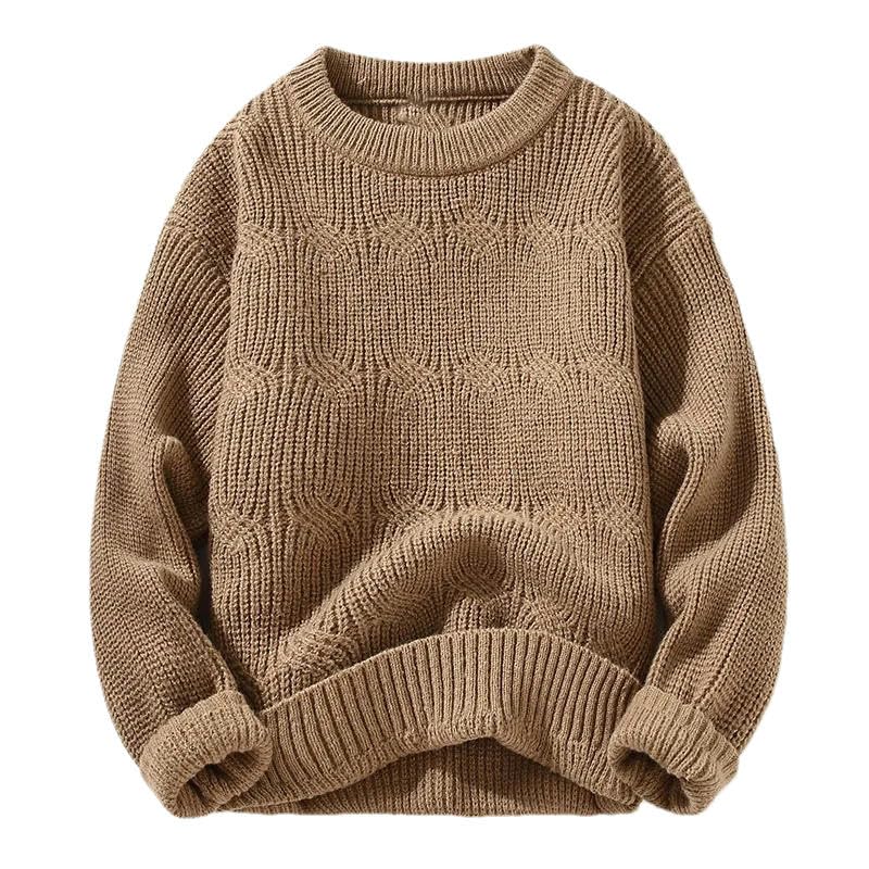 Pull décontracté chaud à col rond homme pour des week ends cocooning - 3