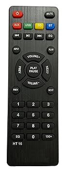 Remote Control No. 580, Compatible for Zebronics Home Theater System (Black)