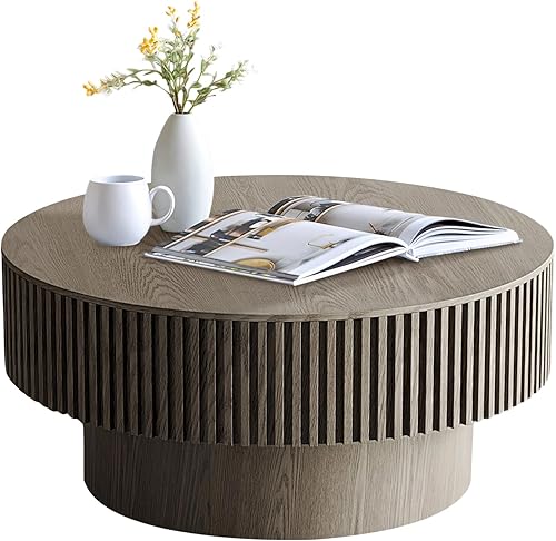 Miniatura 23 de LKTART Mesa de Centro con Tapa Elevable para Sala de Estar, Mesa de Centro Acanalada de Acento con Almacenamiento, Mesa de Té Central Rectangular