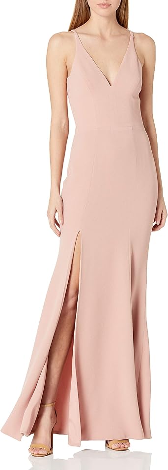 Dress the Population Women's Iris Crepe Side Slit Gown, Off-White, XS : Amazon.co.uk: Fashion Dress the Population Women's Iris Crepe Side Slit Gown, Off-White, XS : Amazon.co.uk: Fashion