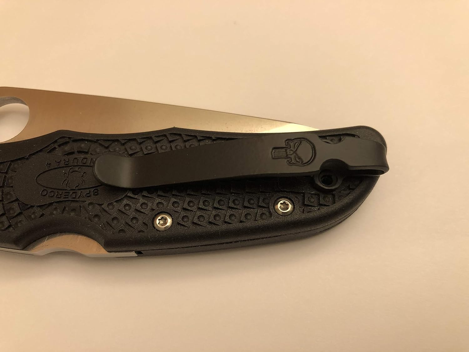 Black Titanium Deep Pocket Clip For Spyderco Endura 4 C10PBK Folding Knife