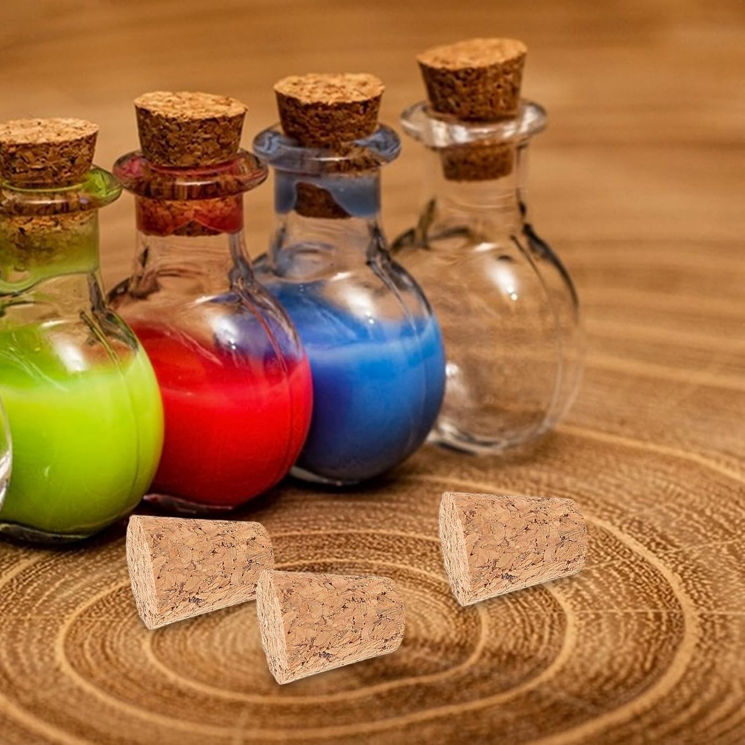 Wooden Cork Stopper 20pcs for Glass and Beer Bottles Crafting