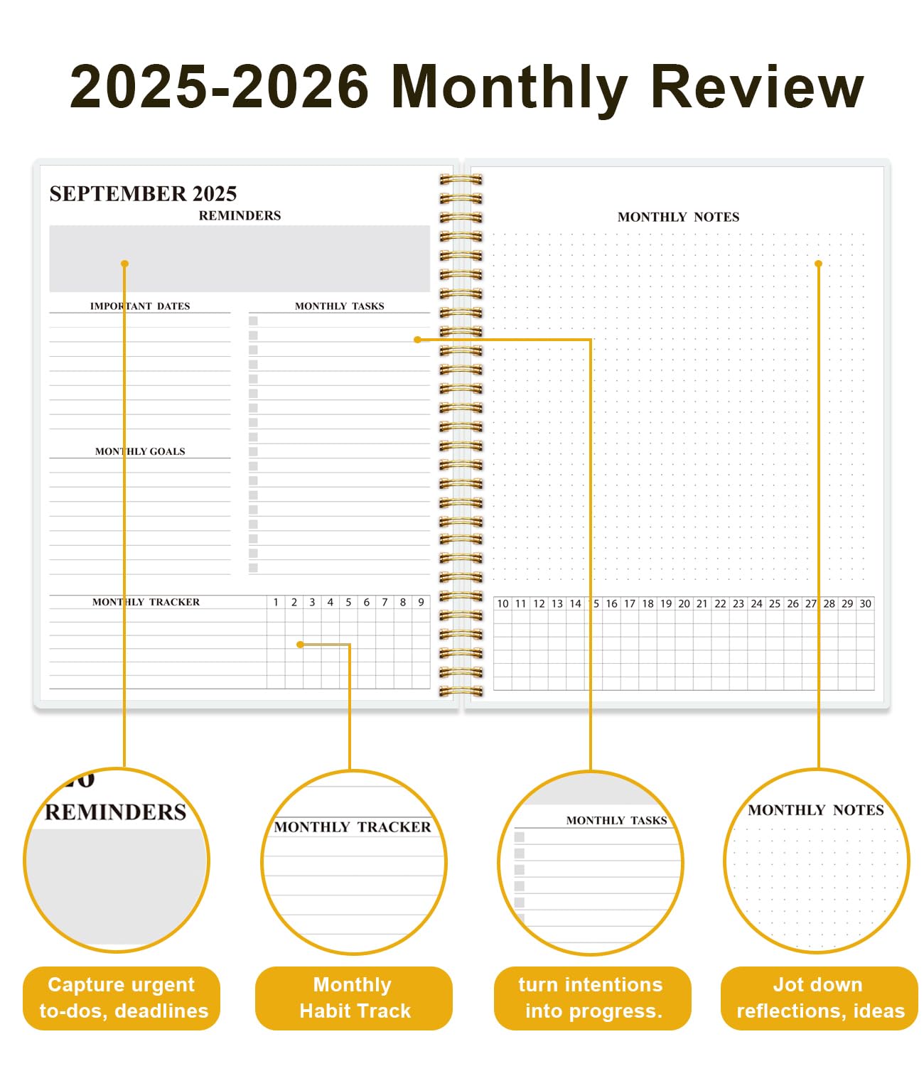 Planner With Inner Pocket Printable 2 Year Calendar 2025 Monthly