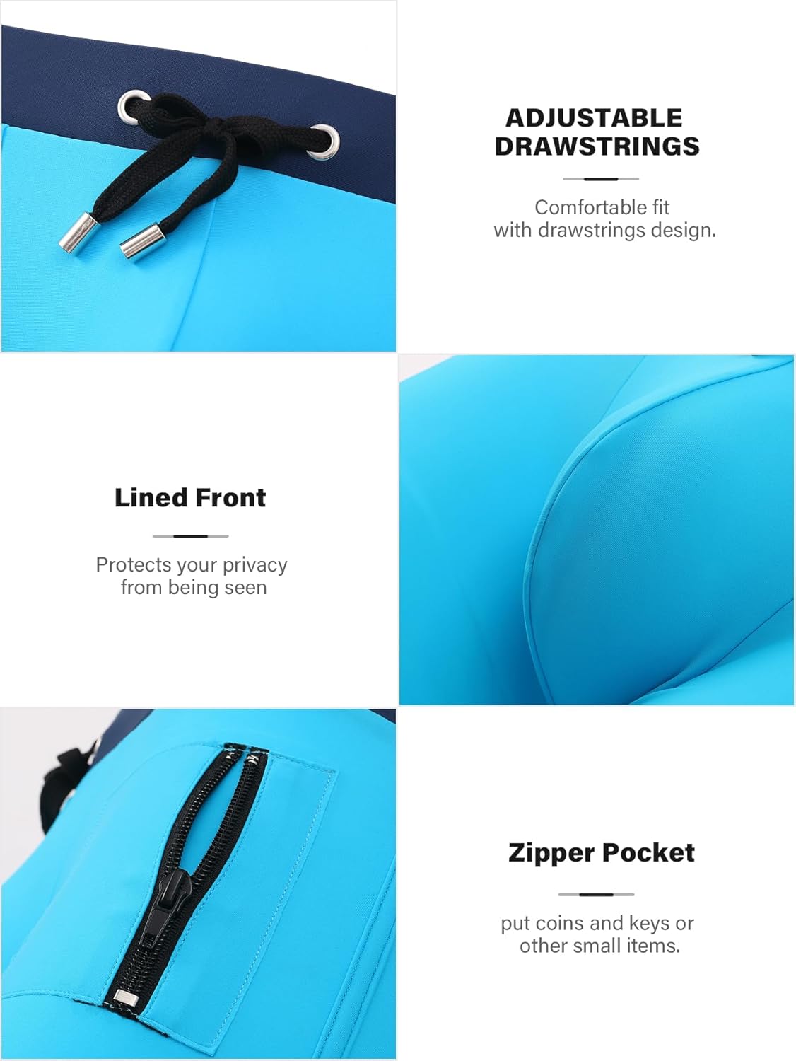 Arjen Kroos Men's Swim Briefs Quick Dry Square Leg Swimsuit Beach Trunk Swimwear with Pockets - Image 5