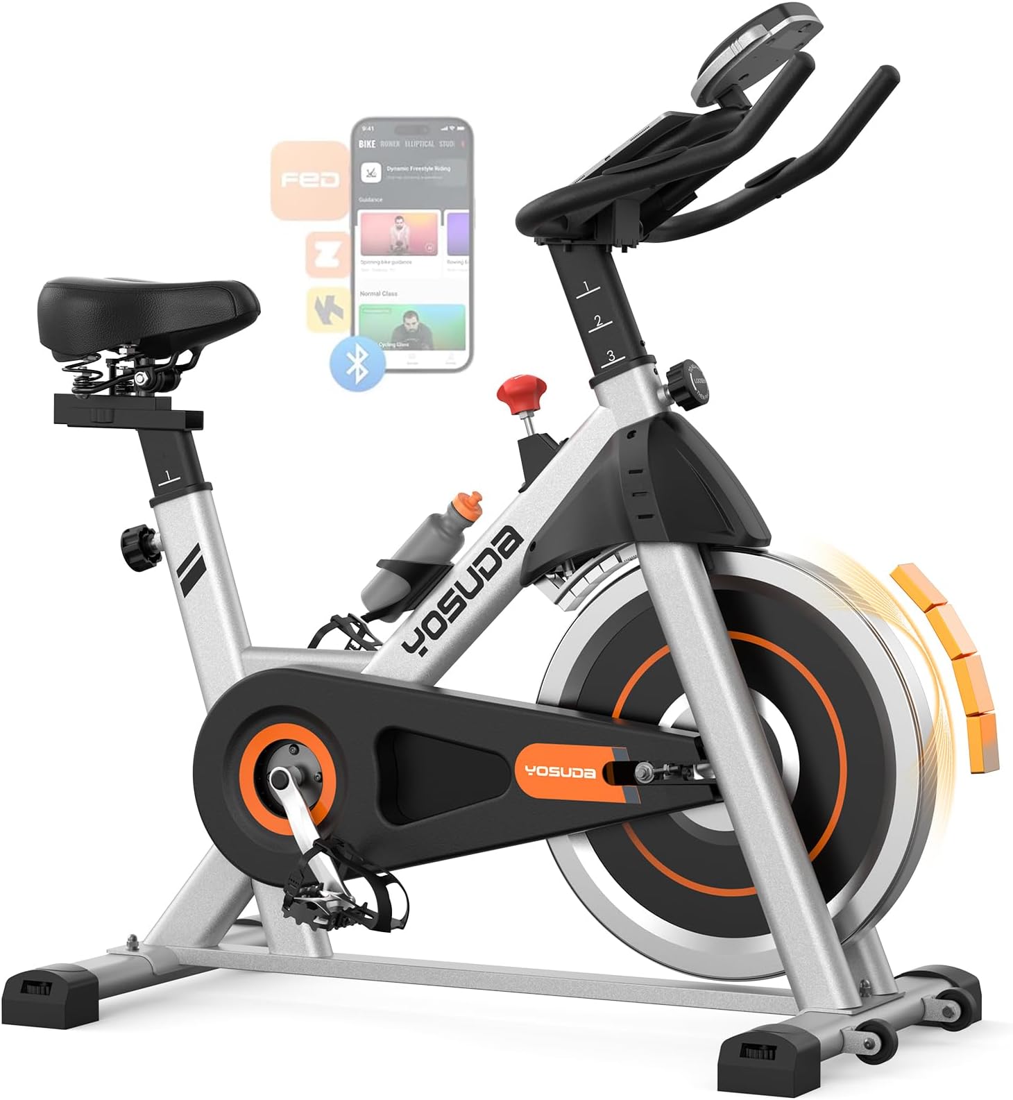 YOSUDA 2025 New Exercise Bike, Indoor Spin Bike for Home Use – 85 lbs Resistance, HR Monitor, Silent Magnetic, LCD & App, Tablet Holder, 8-Level Seat, 5-Level Handlebars, 80% Pre-Assembled, stationary