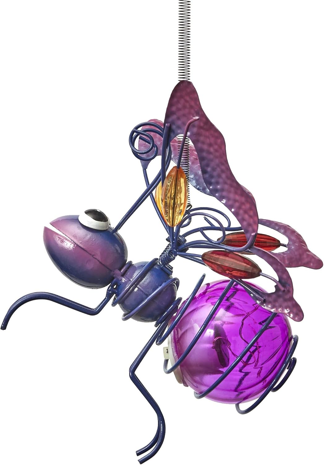 Hanging Flying-Look Solar Bug Decoration for Outdoors - Purple Butterfly