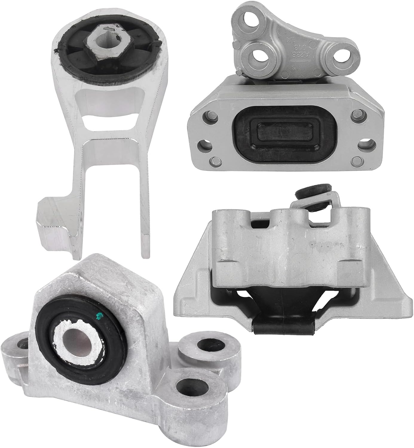 4Pcs Engine Motor & Transmission Mount Set Replacement for 2015-2018 Jeep Renegade Compass Fiat 500X 2.4L Engine Mounts 68363756AA, 68363755AA, 68258599AA, 68363996AA