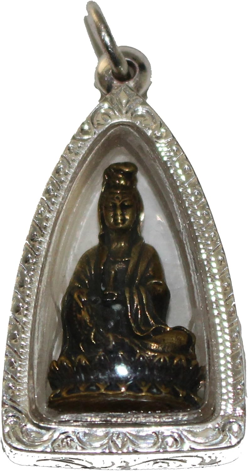 Buddha QuanYin Pendant in .999 Fine Silver Casing