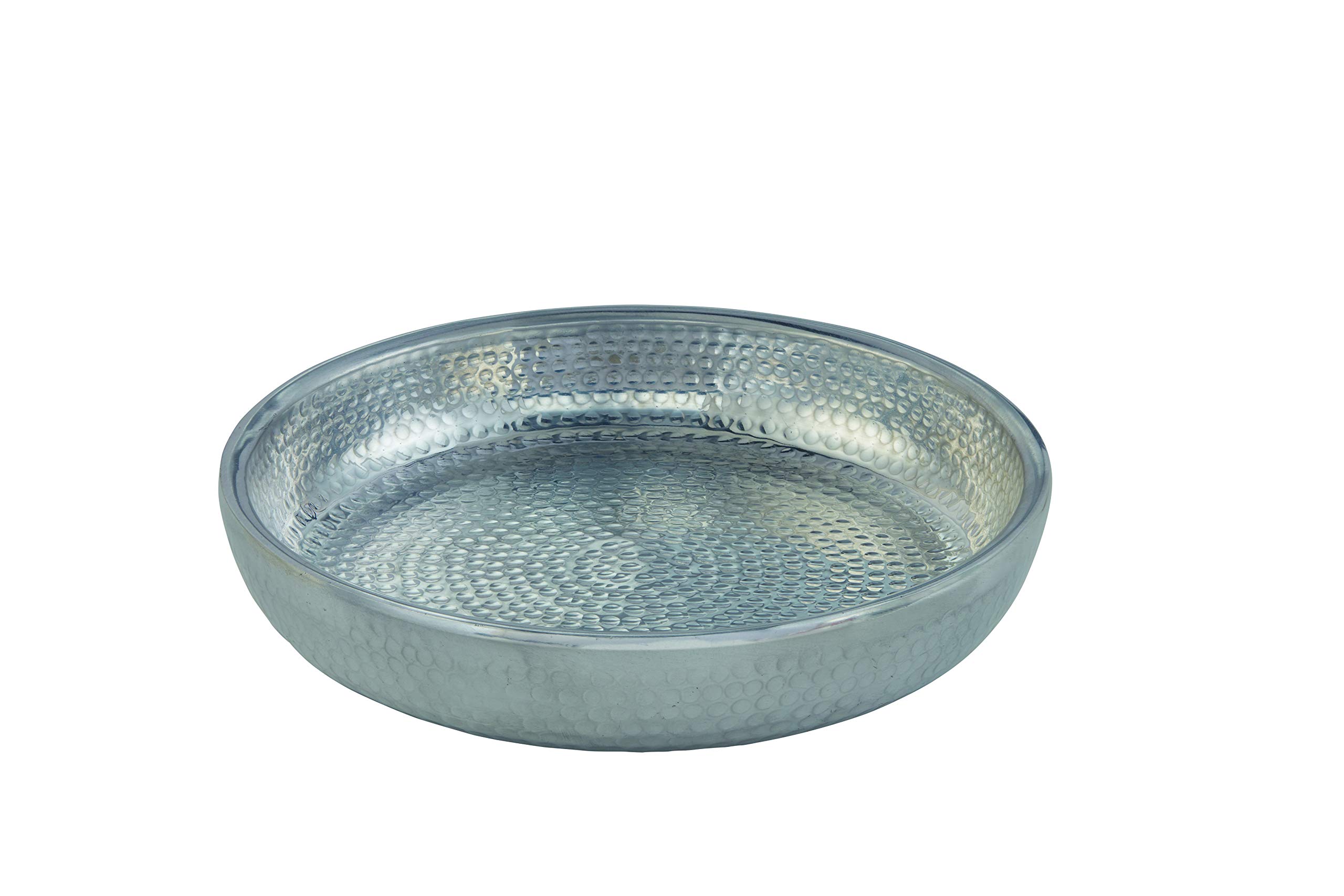 American Metalcraft ADSEAS12 Bandeja de Aluminio Martillado para mariscos, Doble Pared, Plata, 80 onzas