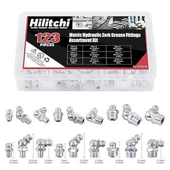 Amazon.com: Hilitchi 123Pcs Metric Hydraulic Zerk Grease