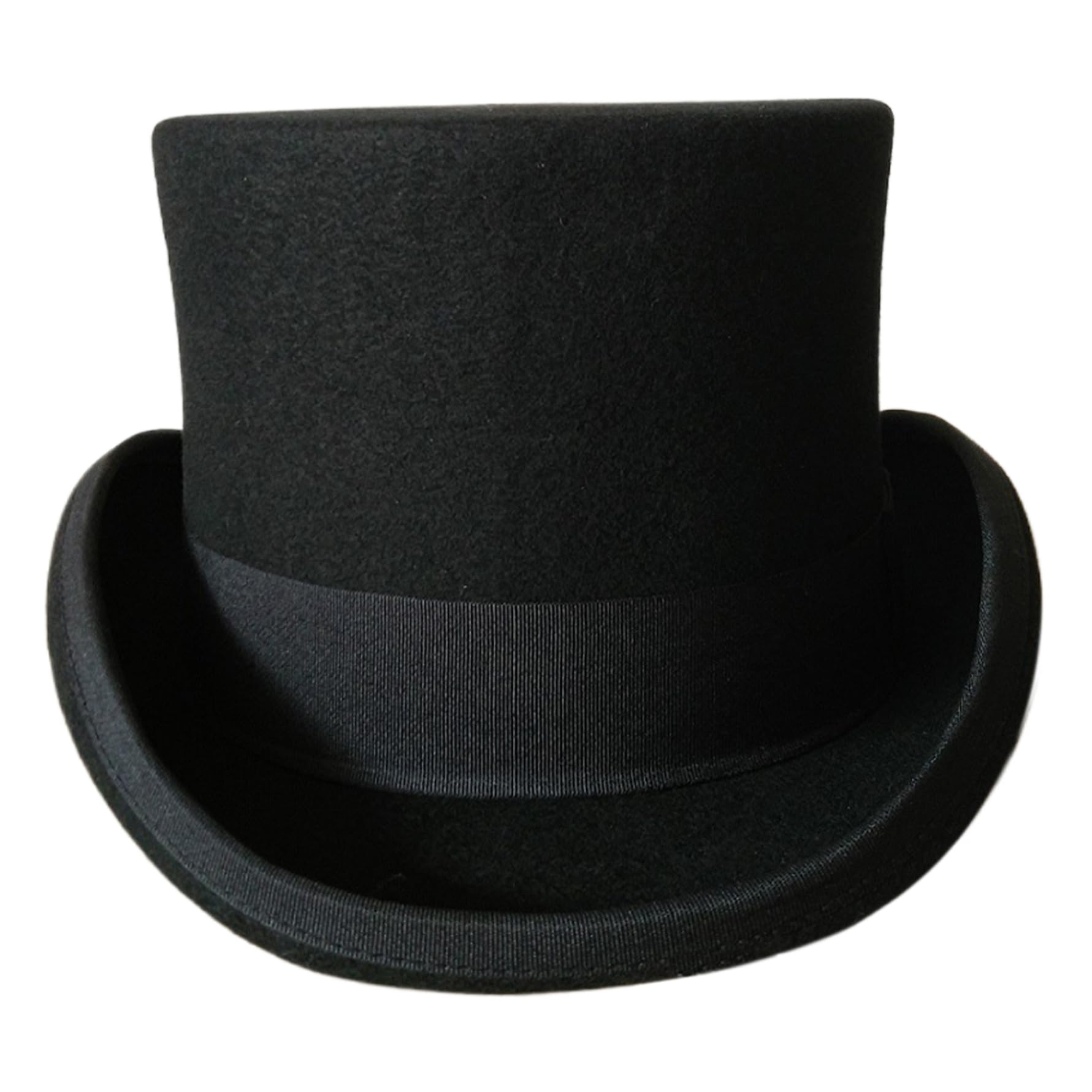 Peosaard Unisex Black Felt Top Hat, Top Hat Formal Magician Hats Adult Wool Showman Hats For Men Social Dinner Butler Cosplay Costume Halloween Costume Accessory