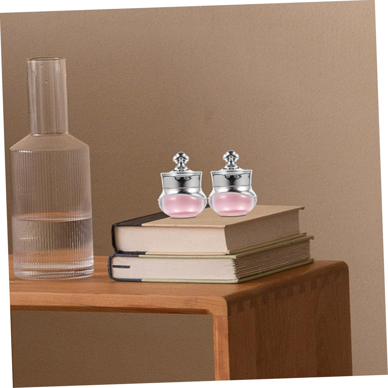 BESTYASH 4 Sätze Acryl-kronenflasche Probenbehälter Mit Deckel Creme Flaschen in Reisegröße Für Toilettenartikel Reisegläser Für Toilettenartikel, Auslaufsicher Rosa 6 Stück * 4