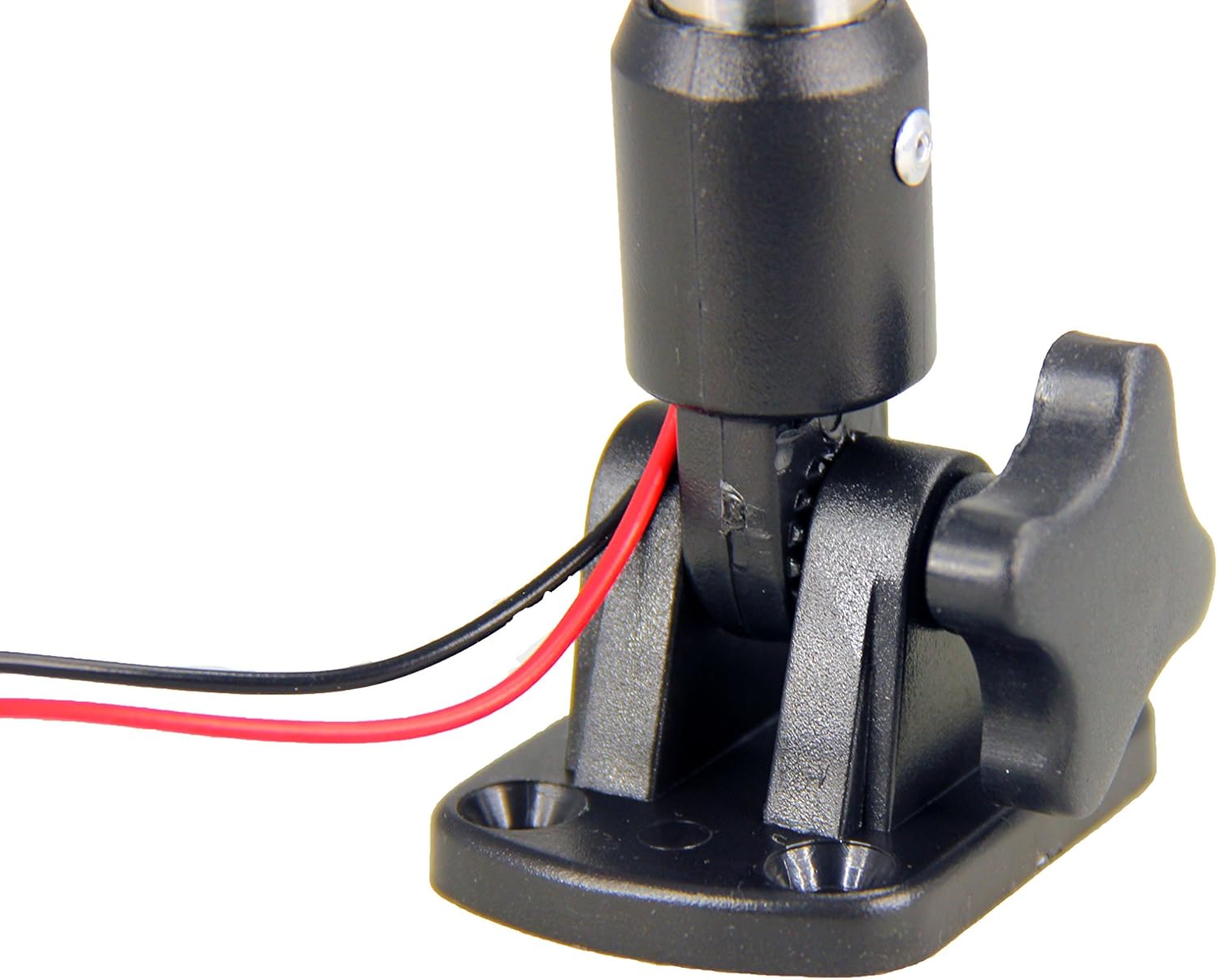 Pactrade Marine All-Round Boat Navigation Lights - 25-Inch LED White Stern Light (Surface Mount, Fold-Down Base) - Boat Accessories for Pontoon, Yacht, Kayak