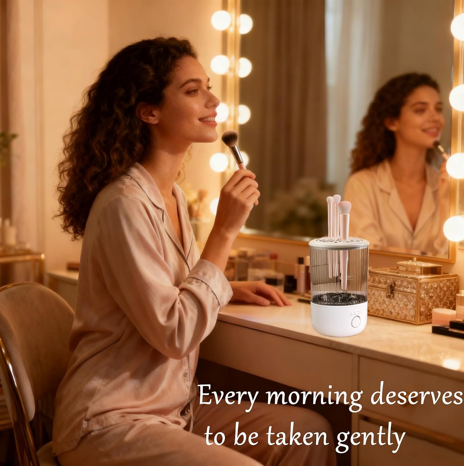 Electric Makeup Brush Cleaning Machine, Multi Functional Integrated Makeup Brushes Cleaner, One Click Start, Suitable for Various Makeup Brushes & Tools - Image 8