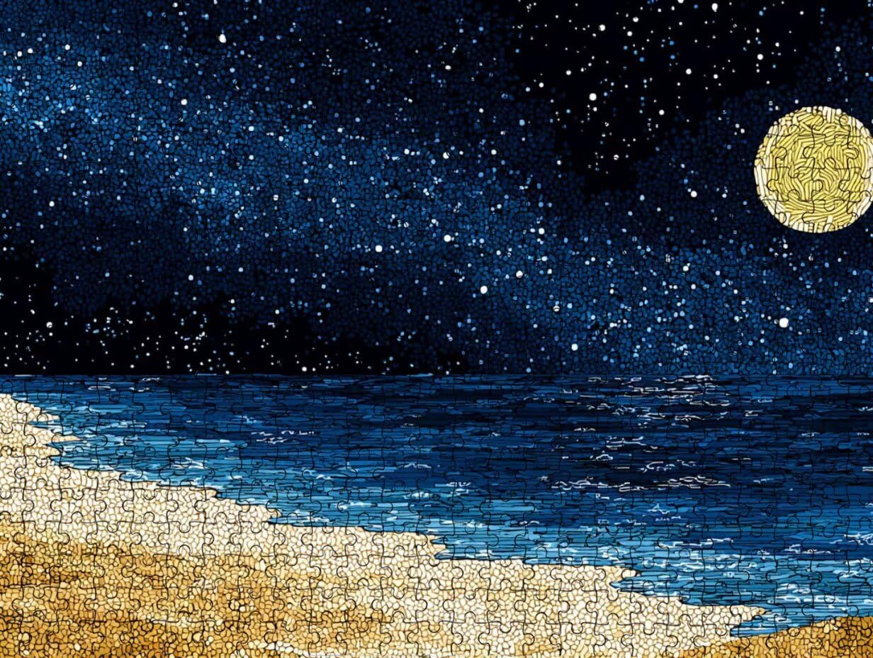 Puzzle per Adulti 5000, Luna Stelle, legno Classico Puzzles LDYQS6-693
