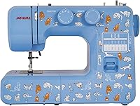 Janome Cat Fancy Beginner Sewing Machine - Metal Frame, 15 Stitches, Easy Bobbin, Tutorials for Garments & Quilting