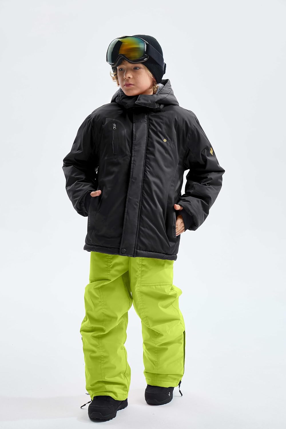 GEMYSE Boy's Waterproof Ski Snow Jacket Windproof Winter Jacket with Hood - Image 4