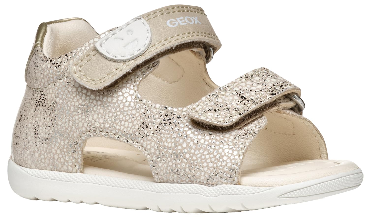 Geox B SANDAL MACCHIA GIR, Baby - Mädchen Sandal, Beige/Lt Gold,
