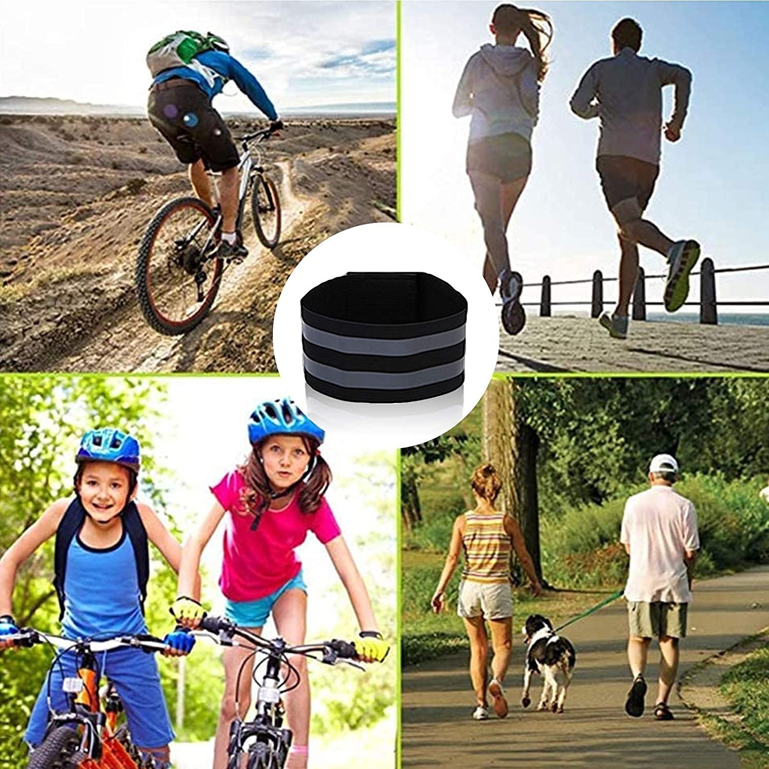 8 brassards réfléchissants élastiqués PCS, bracelets réfléchissants, brassards réfléchissants de visibilité, bracelets de roulement et de cyclisme, brassards de réflecteur, brassards réfléchissants ré