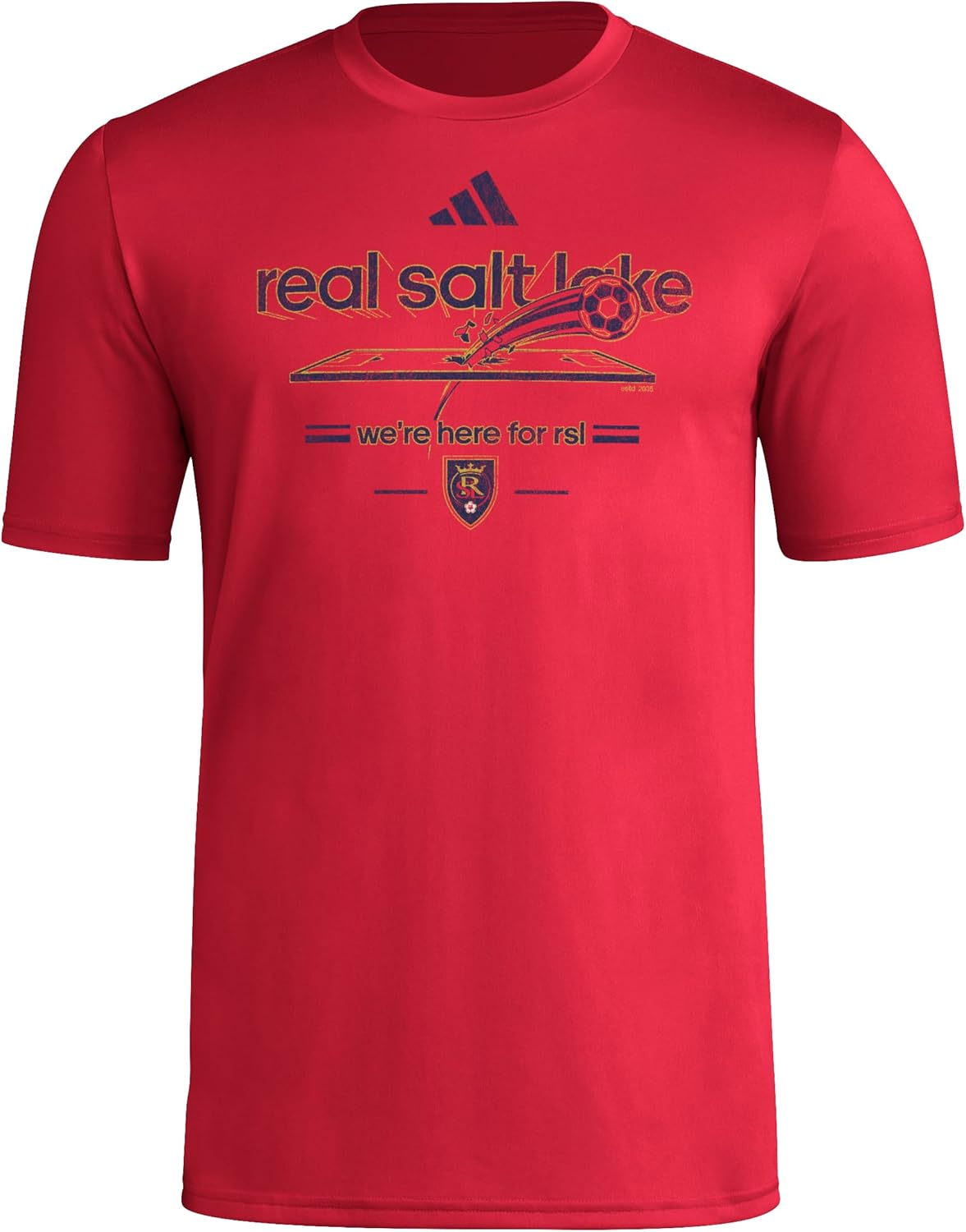 adidas Men's Real Salt Lake Vintage World Pre-Game Short Sleeve T-Shirt