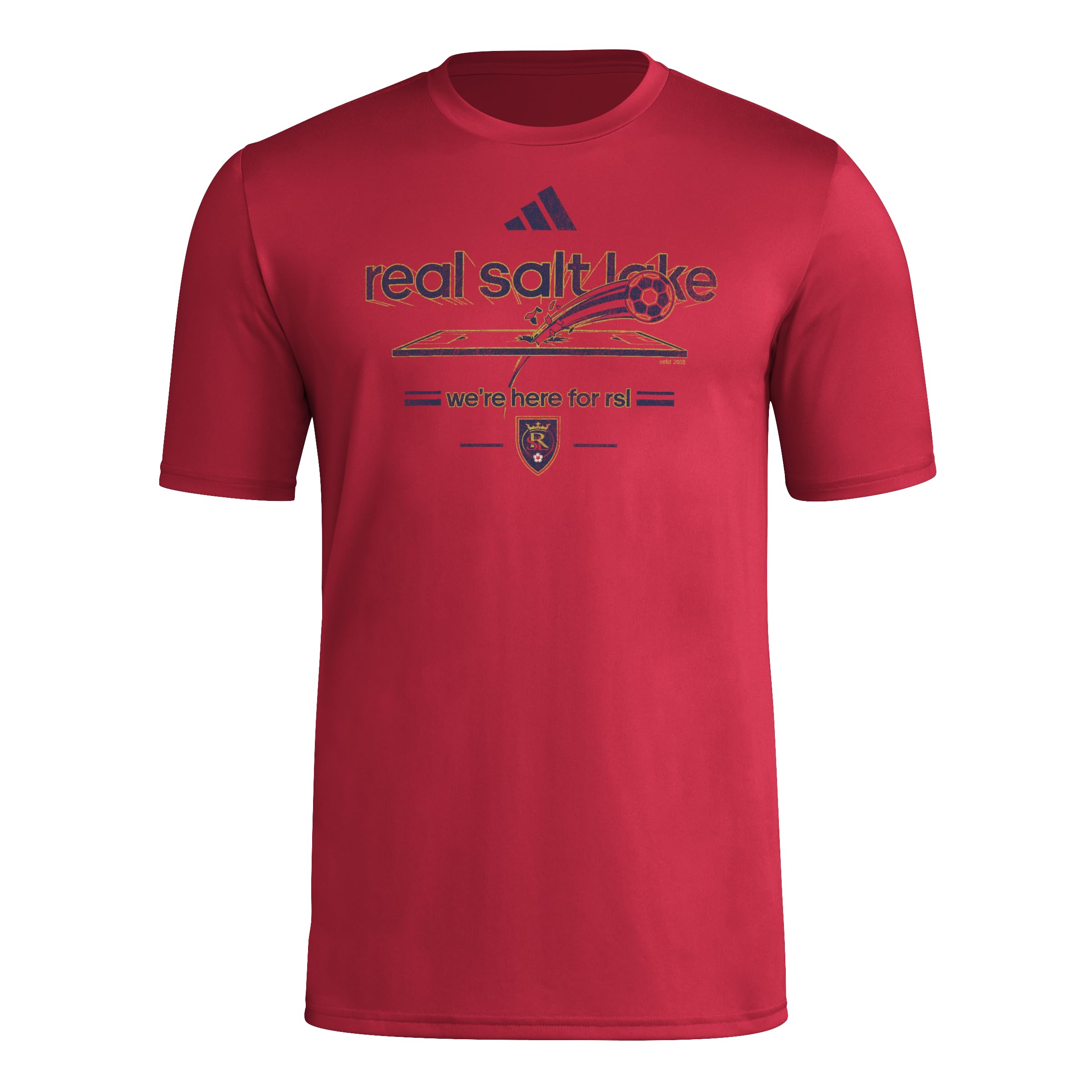 adidas Men's Real Salt Lake Vintage World Pre-Game Short Sleeve T-Shirt